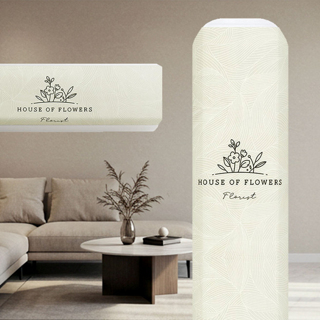 블루N 스탠드+벽걸이 2in1 에어컨 커버 세트, 04 2in1세트 하우스 베이지