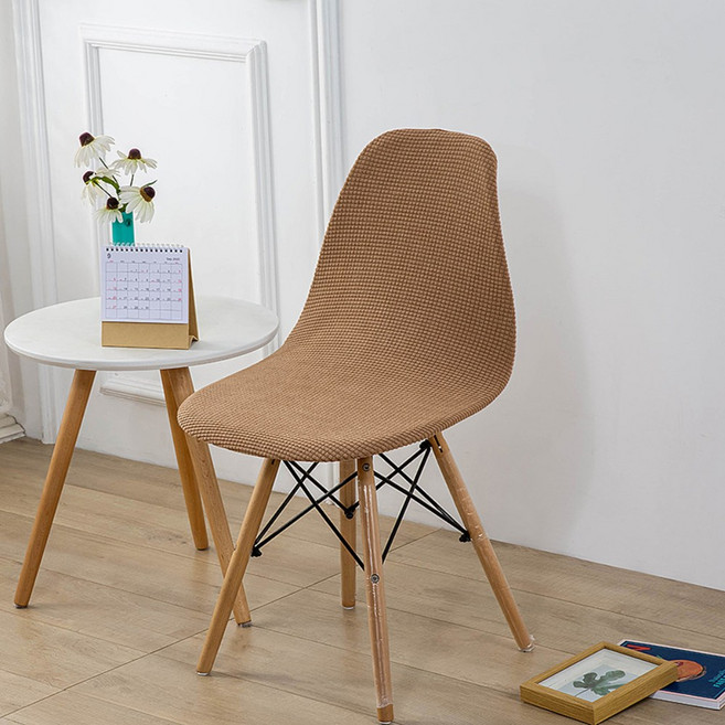 커버무드 와플 에펠 의자 커버 2P, 라이트 브라운, 1개