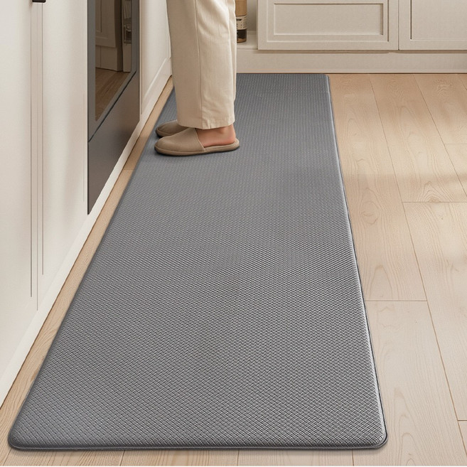 DEXI 쿠션 싱크대 방수 PVC 주방매트 특대형 싱크대발매트 미끄럼방지 두꺼운 10mm 주방 발매트 대형, 그레이