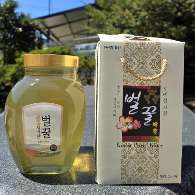 [26년 햇꿀]지리산 진짜 천연꿀 순꿀 (KAPE 1등급!!) 100% 황금빛 선물 [한씨네 벌꿀], 2.4kg, 1개