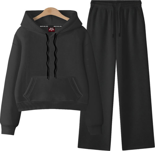 몰토벨리노 [ANSANGSA] 기모 무지 여성 후드 상하세트