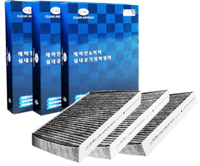 맑은필터 1+1+1 활성탄 삼성 쌍용 쉐보레 자동차에어컨필터, 3개, 054C(3개)-뉴SM5(2P) 10년후