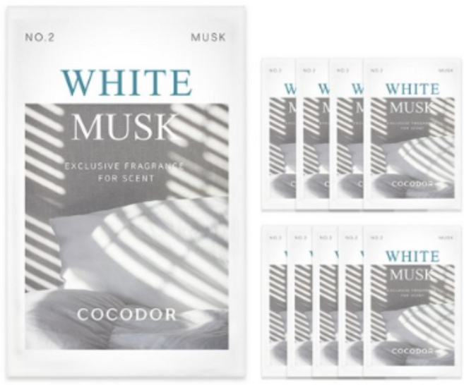 코코도르 퍼퓸 샤쉐 화이트 머스크 본품, 2.5g, 10세트, WHITE MUSK (화이트머스크)