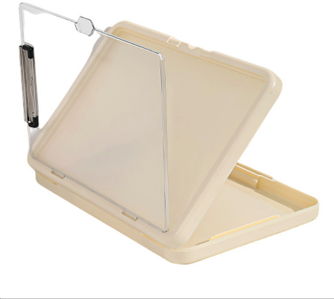 온빛 고급형 2단 A4 파일 케이스 클립보드, 파스텔옐로우