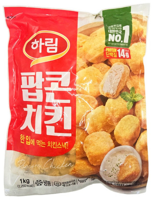하림 팝콘치킨 1kg, 3개