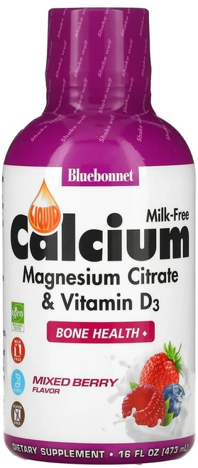뉴트리션 블루보넷 액상 칼슘 마그네슘 구연산 플러스 비타민D3 혼합 베리 맛 16액량 온스(472ml), 1개, 기본, 472ml - 쿠팡