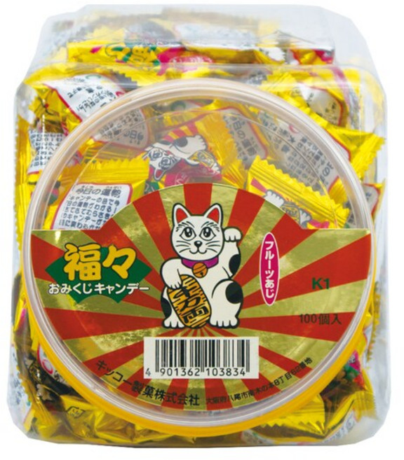 キッコー製菓 키코제과 복복 캔디 1개x100봉지 디저트 사탕 일본 출고
