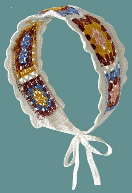 까마느 손뜨개 자수 니트 헤어밴드 크로셰 반다나 삼각 두건 보닛 귀도리 머리띠