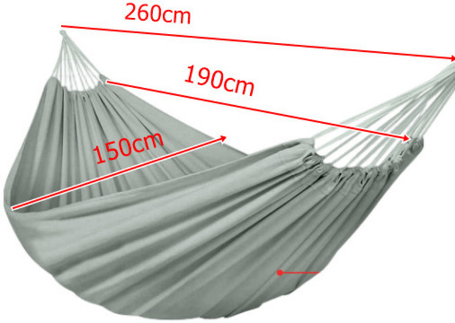 吊牀戶外單雙人防側翻加厚帆布學生室內宿舍寢室鞦韆成人睡覺吊椅, 1個, 260*150cm豆綠色無木棍:如圖