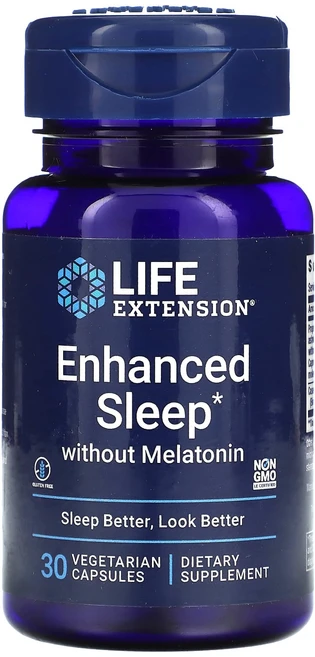 건강챙기세요 Life Extension 멜라토닌 무함유 인핸스드 슬립 베지 캡슐 30정 백살까지오래오래, Life Extension 멜라토닌 무..., 1개 - 쿠팡