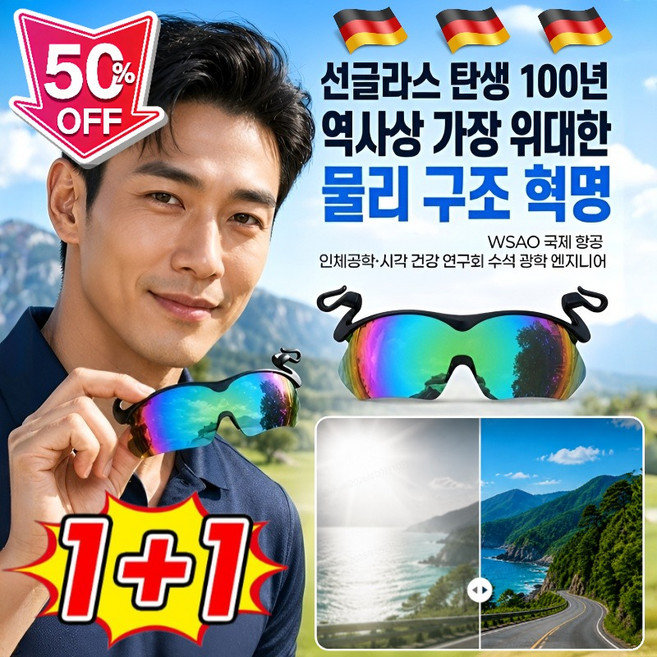 1+1[UV400 자외선 차단]조절 가능한 모자 클립 선글라스 여성 골프 선글라스 여성 스포츠 고글