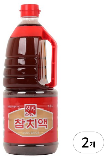 한라식품 참치액, 1.5L, 2개