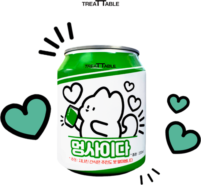 네코네코 강아지 음료수 멍음료 시리즈, 220g, 1개, 멍사이다