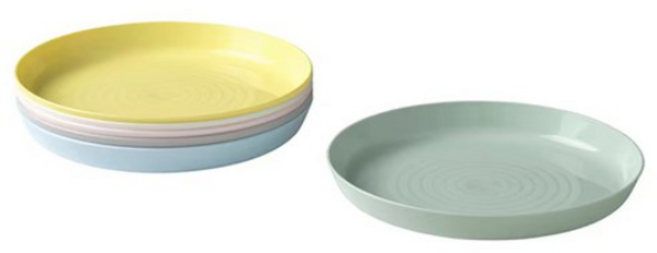 이케아 칼라스 접시 어린이 식기 혼합색상 6개입, 1개, 멀티컬러