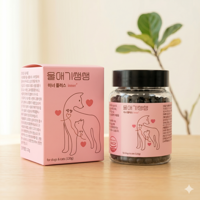 디어랩스 강아지 울애기쌩쌩 이너플러스 기관지 심장 신장 간 영양제, 60정, 종합영양제, 1개