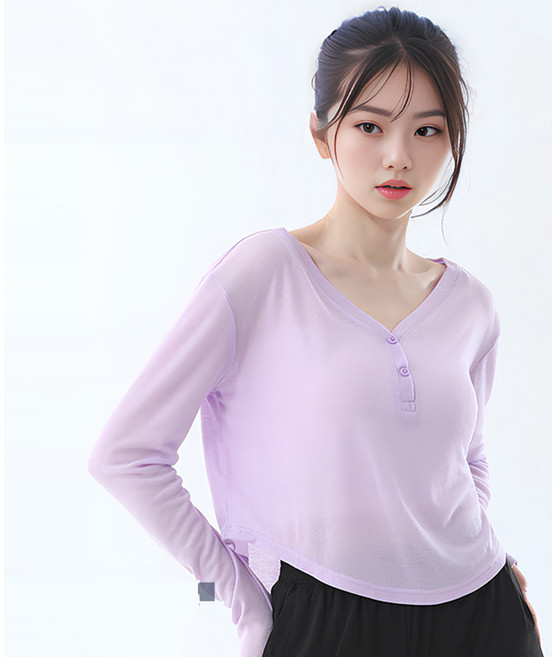 라라앤수 요가 필라테스 상의 루즈핏 상의 크롭 루즈핏