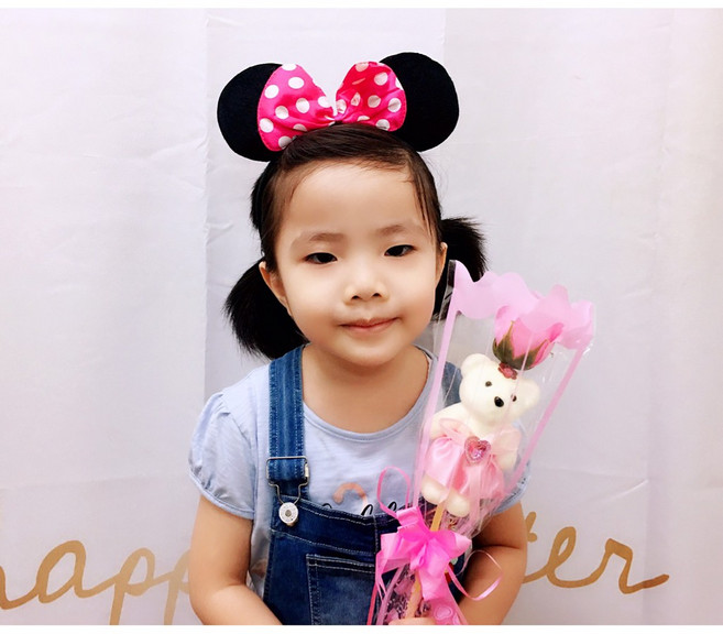 香皂花束 熊熊造型 玫瑰花 畢業禮物 婚禮小物 母親節, 藍色