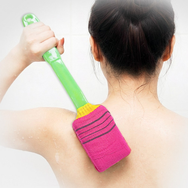 어반크레이브 셀프 등밀이 등때밀이 양면 타월, 때밀이봉 그린, 1개, 1개입