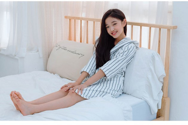 송월타월 스누피 유아용 스트라이프 후드 샤워가운 세트, 1개, 그레이