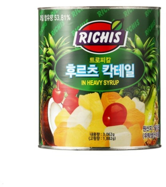 동서 리치스 후르츠 칵테일 3kg 2개세트, 3.062kg, 2개