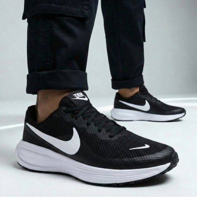 [국내정품] 나이키 레볼루션 8 남성 로드 러닝화 발편한 운동화 블랙