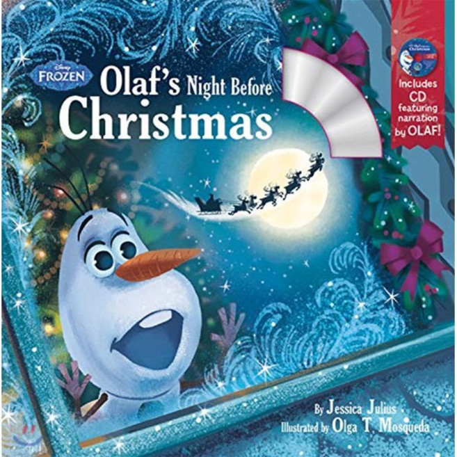 Olaf's Night Before Christmas Book & CD, Disney Press
