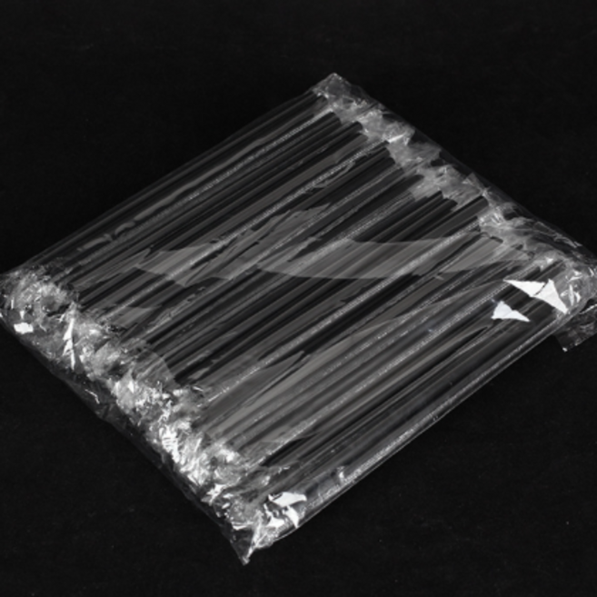 뉴잉 28cm 개별포장 긴 빨대, 블랙, 1개, 100개