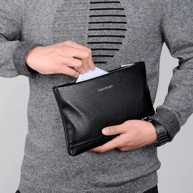 CaecnKoen 남자 클러치백 손가방 맨스백 남성 여자 공용 여성 가방 스트랩 심플 241