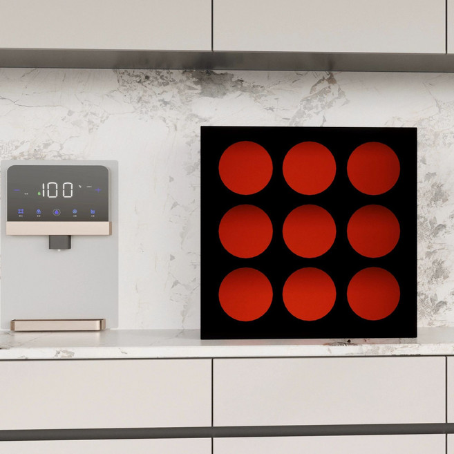 미니 컵진열장 주방 그릇 엔틱 찻장 수납장 빈티지 찬장 진열장 부엌수납장 수납 레트로, 9칸 블랙+오렌지