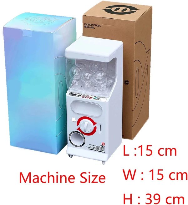 미니 가샤폰 기계 아케이드 껌 캡슐 장난감 사탕 판매 슬라이딩 도어, 01 하얀색