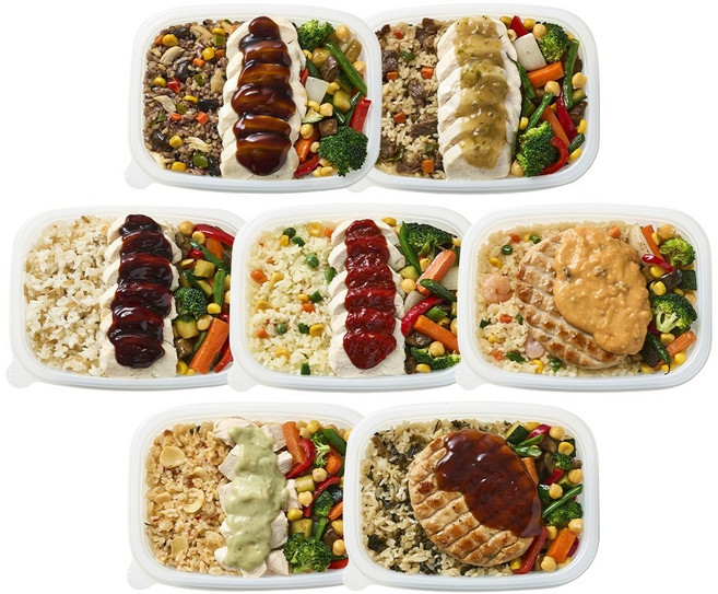 굿스푼 닭한상 맛보기 양많은 닭가슴살 볶음밥 도시락 단백질 슬라이스 조각 스테이크 저당 편의점 도시락, 2.9kg, 1세트, 베스트셀러 7종 7팩