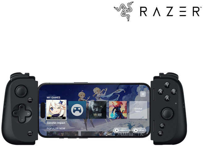 레이저 Kishi V2 USB C 휴대폰게임주변기기, RZ06-0511, 1개, BLACK