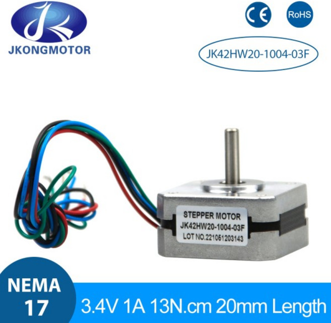 JkonGM호환otor CNC 압출기 3D 프린터 모터Nema 17 스테퍼 모터 20mm 13Ncm 1A Nema 스텝 4 리드 17HS08-1004S, 01 JK42HW20-1004-03F, 01 JK42HW20-1004-03F