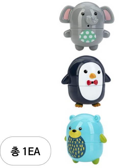 누비 아기 목욕 물총 장난감 3종세트, 혼합 색상, 1세트