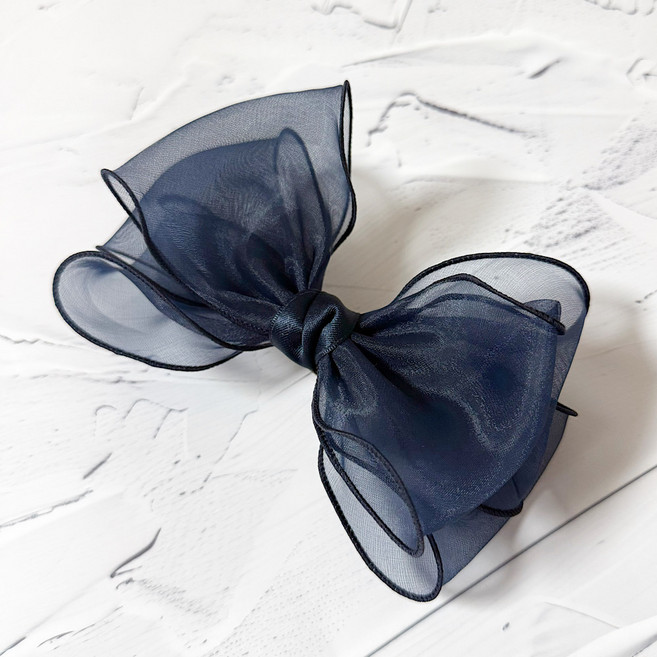 18컬러 오간자 쉬폰 볼륨 셔링 리본 머리핀