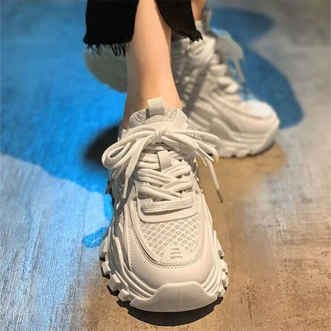 란몰 여성 키높이 어글리 스니커즈 깔끔한 캐주얼 슈즈 6CM