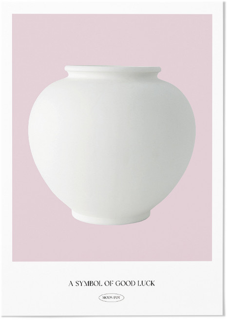 오홀리브 달항아리 인테리어 접착 포스터 A1 A2 A3 A4 그림 사진 1장, 05_연분홍 하루