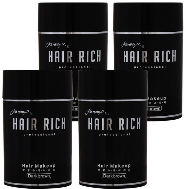 박명수 헤어리치 흑채 파우더 20g, 흑갈색, 4개