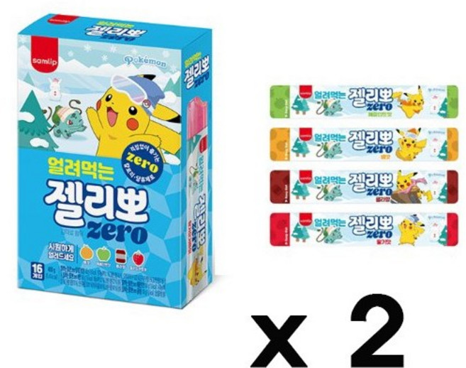 삼립 얼려먹는 젤리뽀 제로 16개입, 2개, 400g