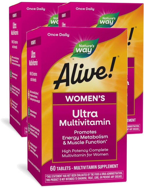 네이쳐스 웨이 얼라이브 여성 울트라 멀티 종합 비타민 Nature's Way Alive Women Ultra Multivitamin Daily, 60정, 3개