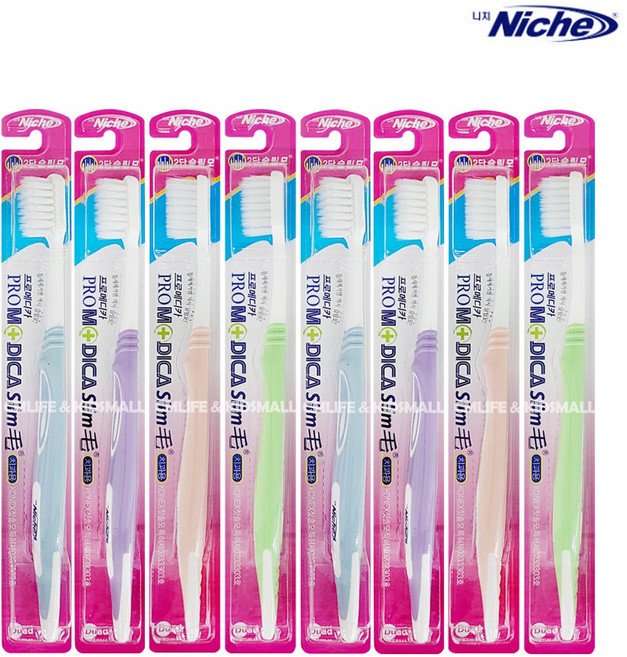 니치 프로메디카 칫솔 슬림모, 1개입, 8개
