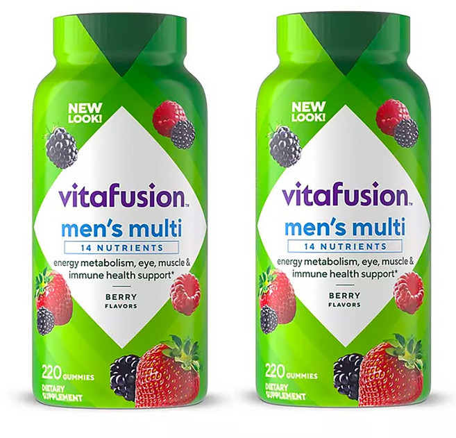 비타퓨전 Vitafusion 비타퓨전 남성 종합 멀티비타민 220구미 x2통 총440구미, 2개, 220정