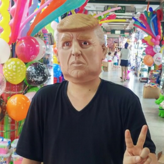 23 할로윈 리얼 분장 가면, 38_미국 트럼프 가면, 1개