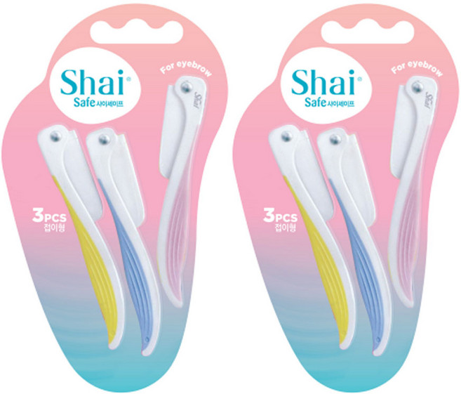 도루코 샤이세이프 접이식 눈썹칼 3종 세트, 혼합색상, 10세트