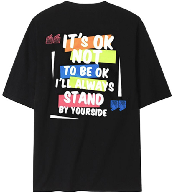 오버핏 5부 반팔티 남자 여자 반팔티셔츠_오케이썸머