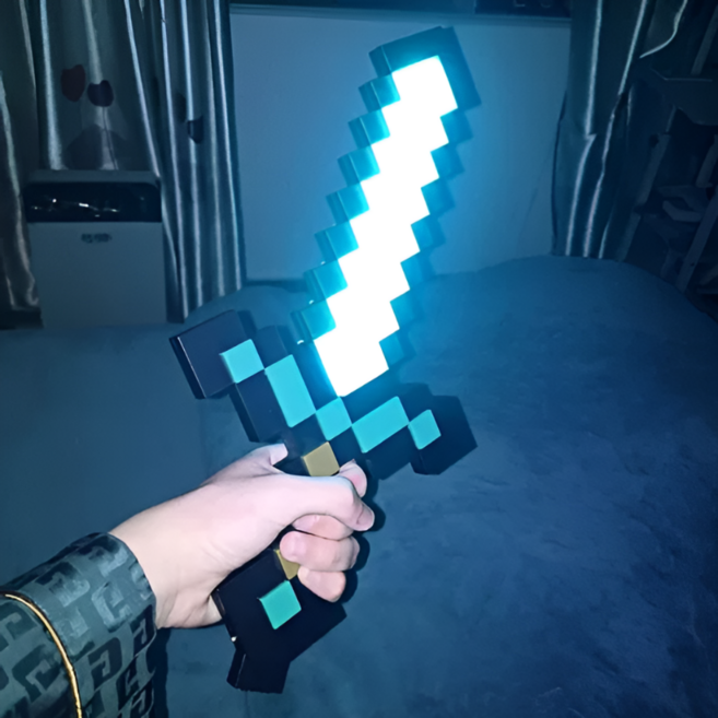 한마 마이월드 굿즈 LED 조명 다이아몬드 광선검 인테리어 소품, 1개