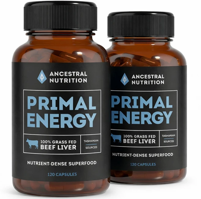 [소간]앤세스트럴뉴트리션 PRIMAL ENERGY Beef LIVER 호주 목초 우 소간 소내장 캡슐, 2개, 120정 - 쿠팡