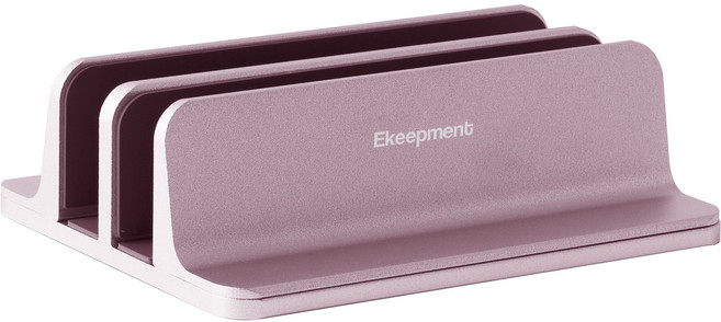 Ekeepment 맥미니 맥북 아이패드 노트북 태블릿 알루미늄 세로 수직 클램쉘 거치대 스탠드, Pink, 1개