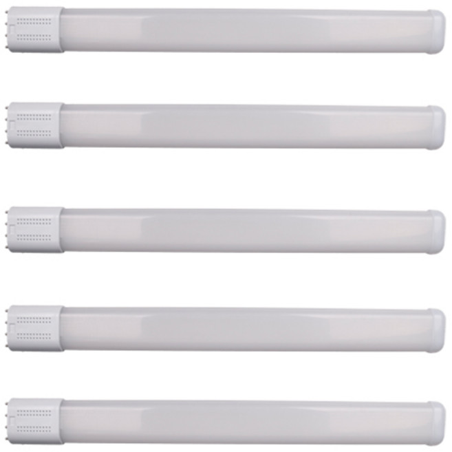 국산 LED 형광등 램프 18W 25W 호환형 대체용 교체용 2개입(1세트), 5개, 주광색