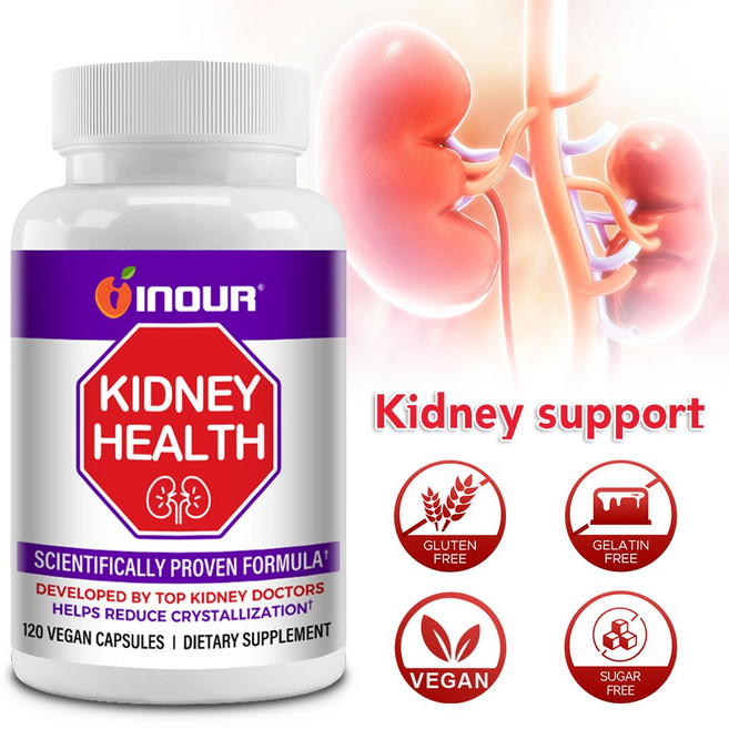 신장 건강 보조제 - 신장 해독에 도움 - 방광 및 요로 건강 지원, 1개, 60정